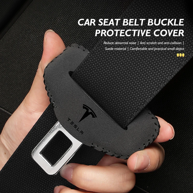 Car Seat Belt Base Buckle Protector Cover Accessories For Tesla Model 3 S Y X