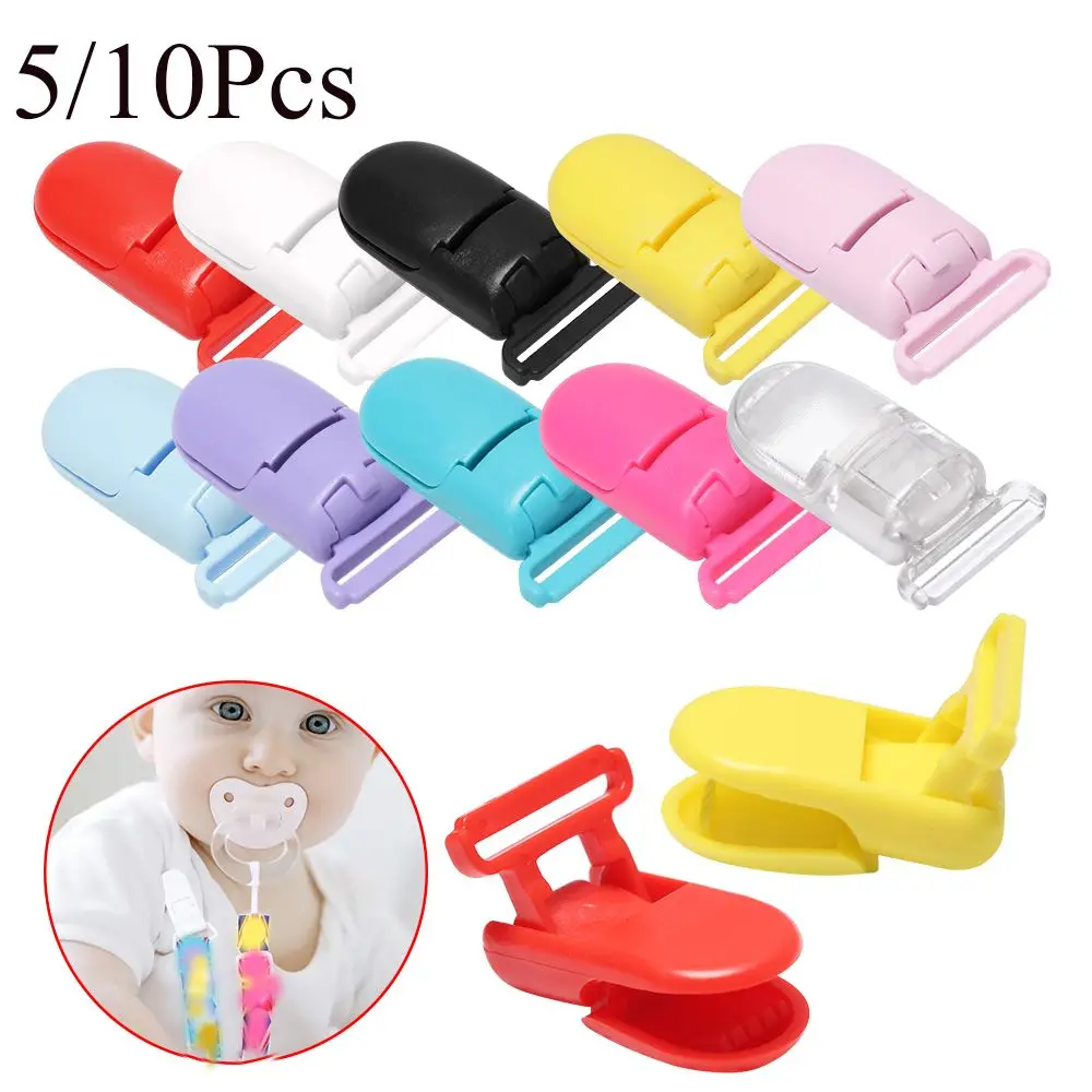 5/10Pcs Fashion Chew  Craft Nipple Clasps Pacifier Clip Soother Chain Dummy Holder  Teethers