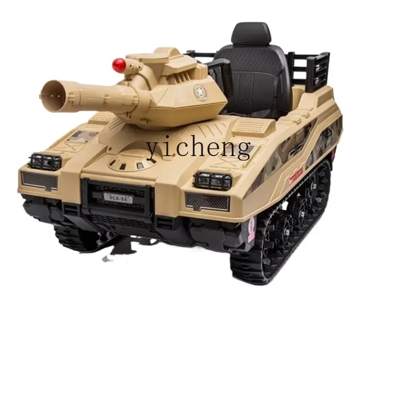 

Tqh детский электрический бак с сиденьем, новый автомобиль для мальчиков, внедорожник, детская игрушка на гусеничном ходу, детский автомобиль с дистанционным управлением