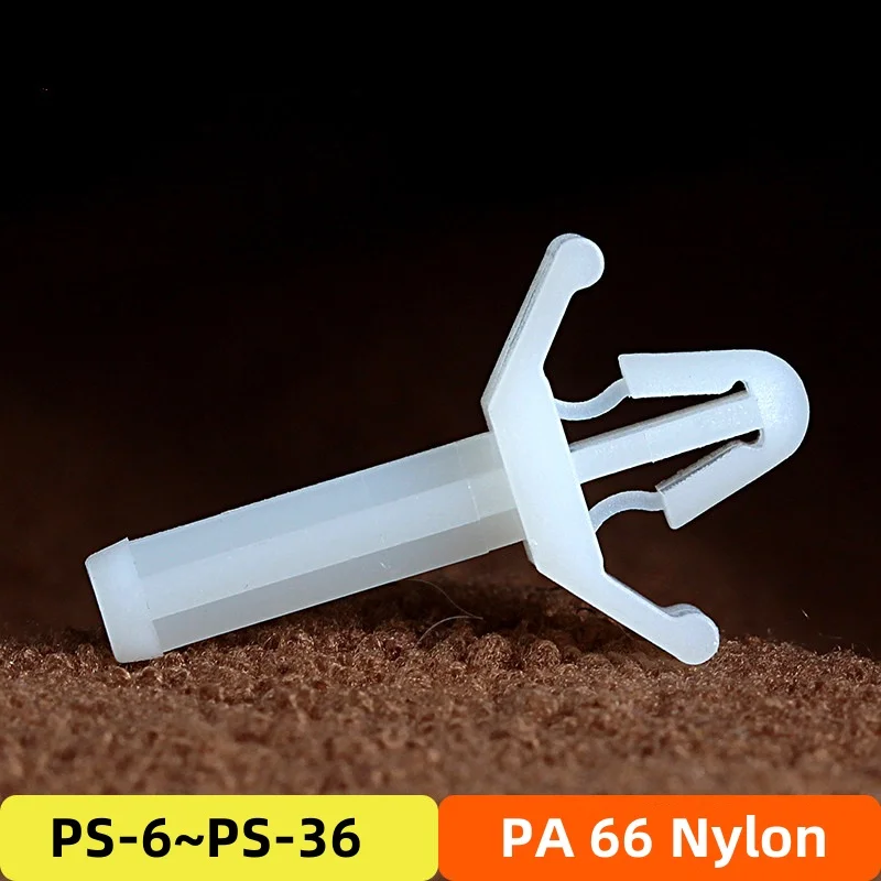 PS-6~PS-36 Nylon PC Board Spacer Studs For Circuit Boards 4.8mm Hole Snap-On Insulation Post
