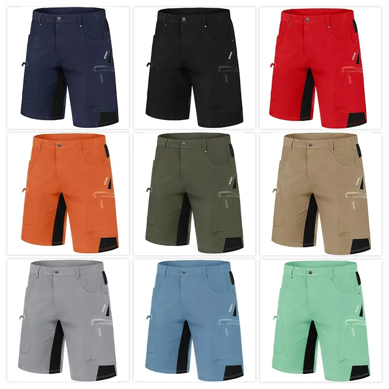 

2025 Quick Dry Cargo Shorts Mens Lightweight Work Cargo Shorts Multi Pockets Waterproof Outdoor Hiking Fishing Shorts Male