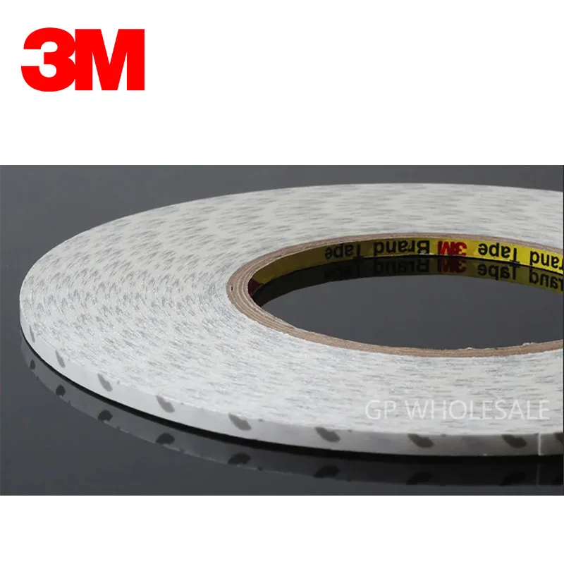 

10x 3mm*50 meters 3M 9080 Two Sides Sticky Non-Woven Tape for LED Strip Adhesive, Mobilephone Touch Panel Screen LCD