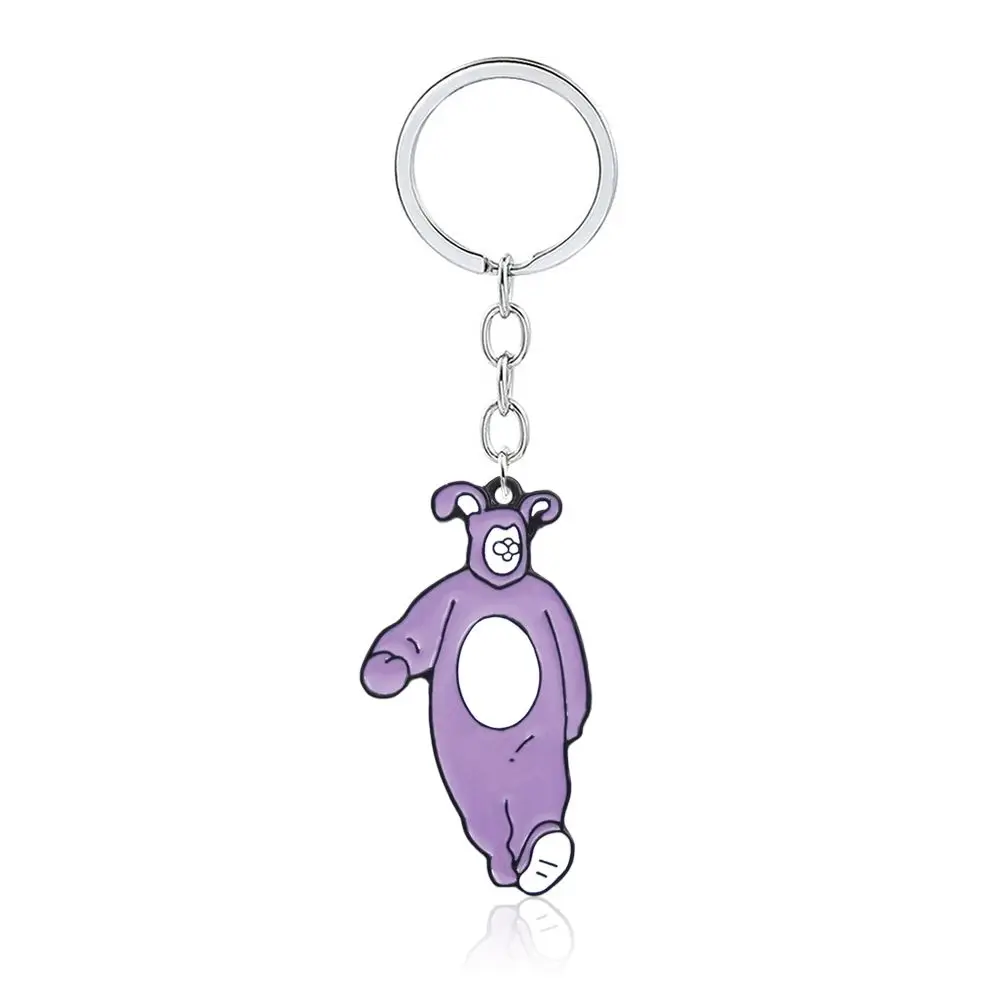 FRIENDS Friends Peripherals Chandler Pink Rabbit Keychain Cartoon Metal Pendant