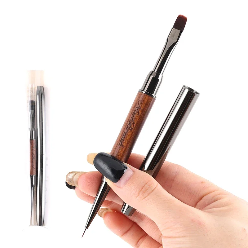 Długopis do paznokci z dwoma końcówkami, do fototerapii, akrylowy pędzel do zdobienia paznokci, pędzel do malowania, pędzel do żelu UV, pędzel do przedłużania żelu, narzędzia do manicure.