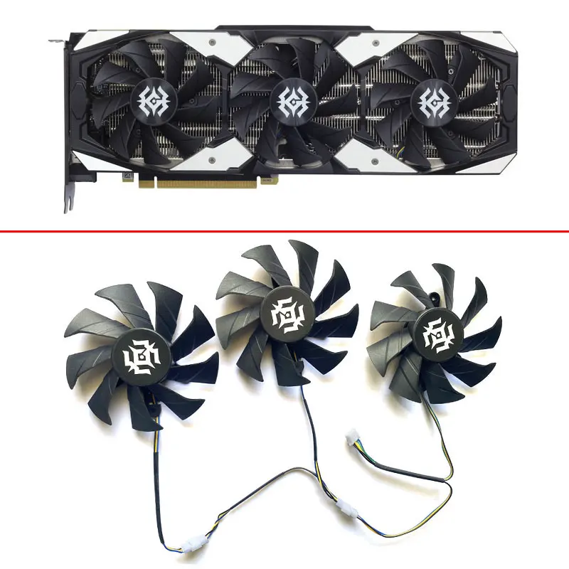 NEW 3PCS Cooling Fan 85MM 4PIN GA92S2H RTX 2070/2080/2080ti X-GAMING GPU Fan For ZOTAC RTX 2070/2080/2080ti X-GAMING Video Fan