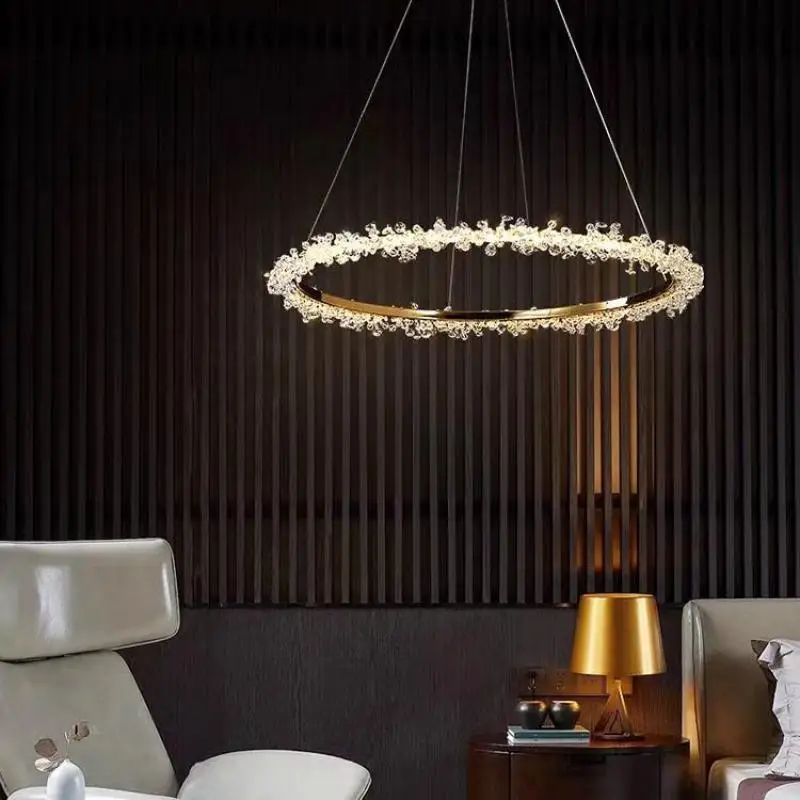 Modern Home Decor Led Chandelier Living Room Gold Metal Pendant Chandelier Light Stairs Lustre Led Luminarias Led Lamp Fixtures