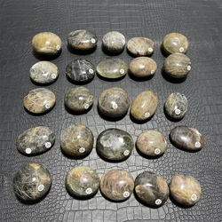High Quality Natural Black Moonstone Palm Stone Tumbled Stones crystal healing Reiki