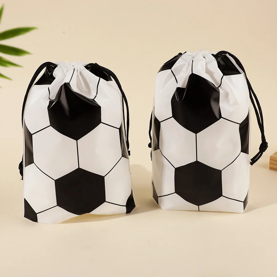 20 Stück Fußball-Party-Geschenktüten mit Kordelzug, Fußball-Sport-Thema, Geburtstagsgeschenke, Geschenktüten für Gäste, Team-Feier, Dekorationszubehör – Detail 5