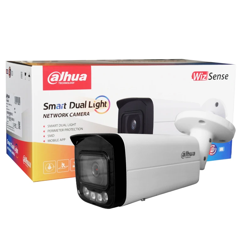 Dahua 2MP 4MP 8MP Smart Dual Light WizSense Camera Full Color CCTV Night Vision 60m Support Mic SD Card Alarm IPC-HFW2849T-AS-IL