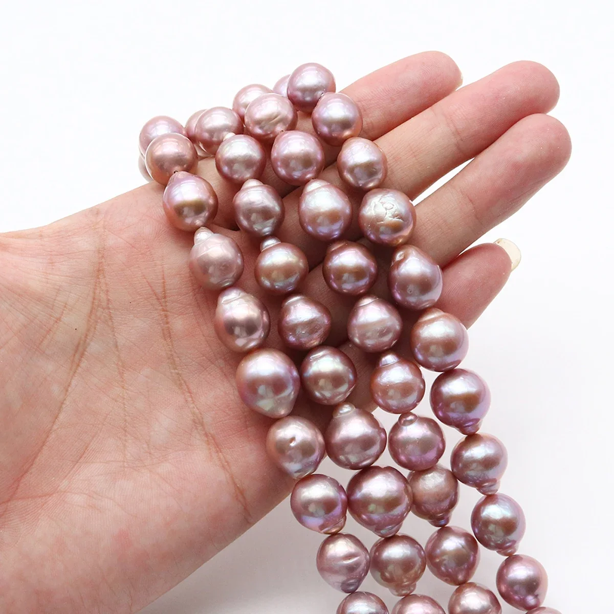 

Natural Pearl Water Drop Shape Purple Baroque Beads High Quality Jewelry Making DIY Necklace Bracelet Accessories Gift 12-15mm