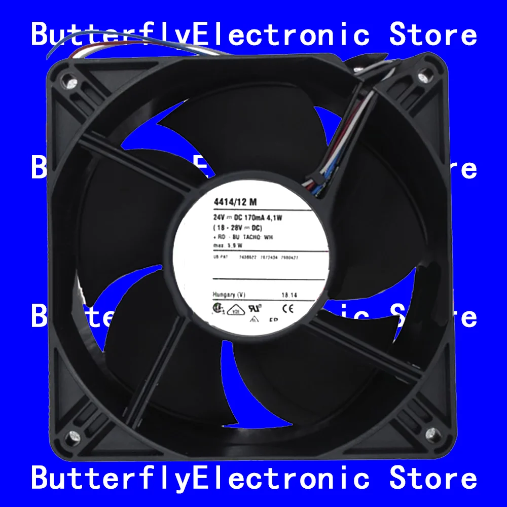 NEW ORIGINAL 4414/12M 24VDC 4.1W COOLING FAN 12038 120*120*38mm
