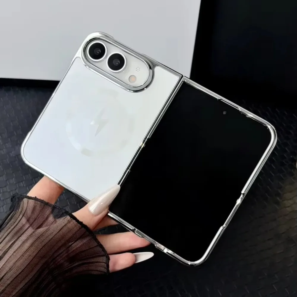 Coque de téléphone magnétique en PC métallique ultra-fine de luxe pour iPhone Duo 18 Fold, compatible avec la recharge sans fil MagSafe, revêtement AG anti-traces de doigts.