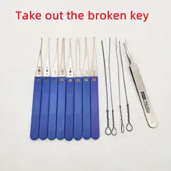 Hot Locksmith Hand Tools Strong Lock Pick Padlock Repair Tools Kit Door Opener Unlocking Tool Handle Combination Lock Hardware