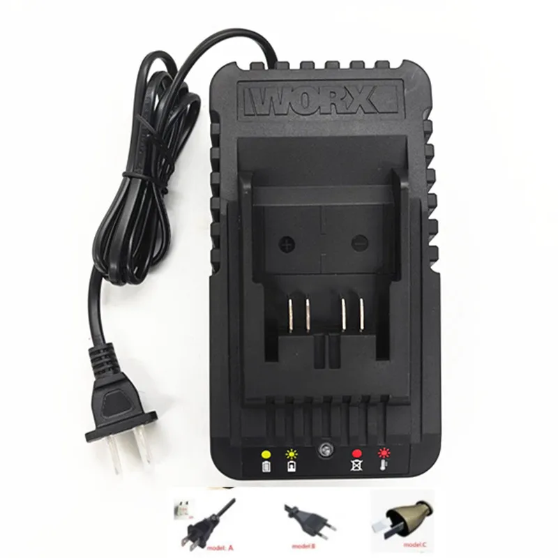 100-240V Charger for WORX 18V 20V KCH2004 KCH2006 KU800 WA3596 WA3924 WA3921 WA3593 WA3595 WU279 WU629 WU380 WU388 WU172 WU185