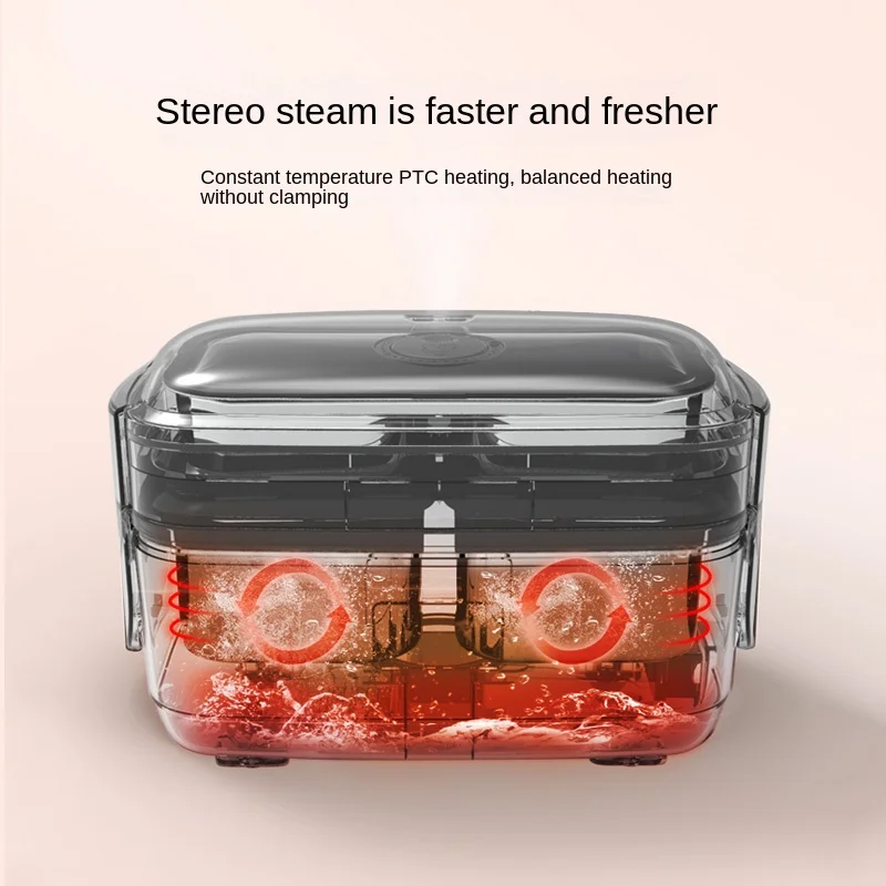 Plug-in Electric Lunch Box Insulation Lunch Box Portable Heated Lunch Box Double Stainless Steel Liner 1.5L