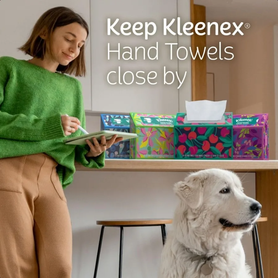 Kleenex  Paper Hand Towels 6 Boxes 60 Tissues per Box 360 Total Tissues Packaging May Vary