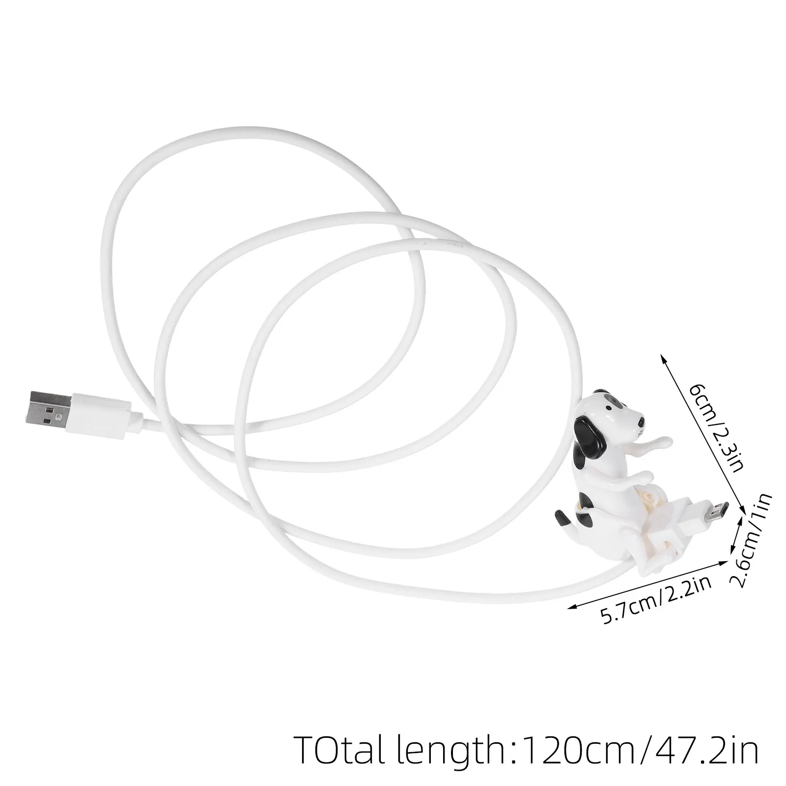 Professional USB Cable Rogue Dog Charging Line High-Grade Plastic Metal Material Design Fun Charging for Bedroom Office