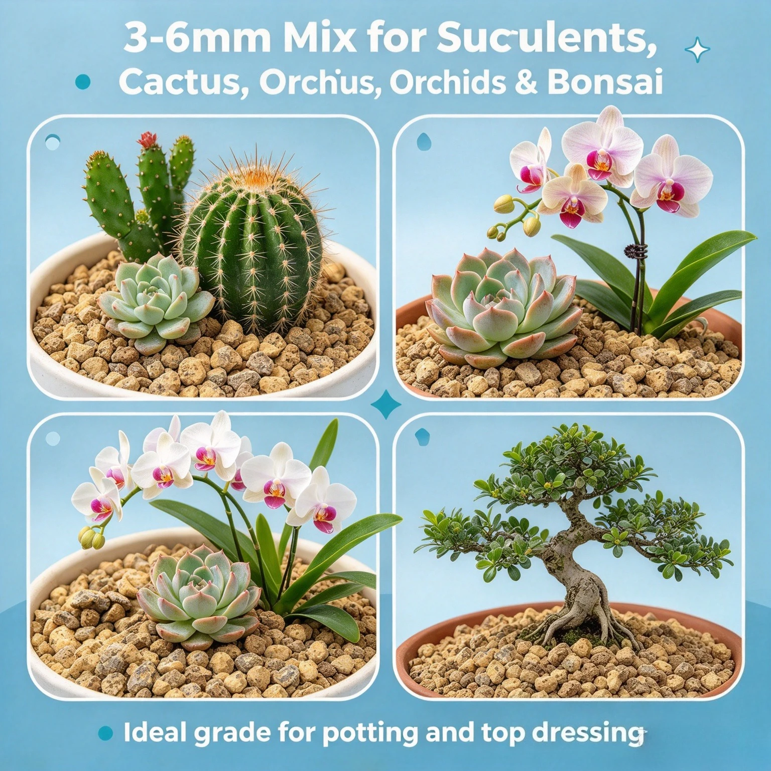 5가지 성분이 혼합된 아카다마 카누마 흙, 3~6mm  - Bonsai Soil Akadama 리뷰 및 가격