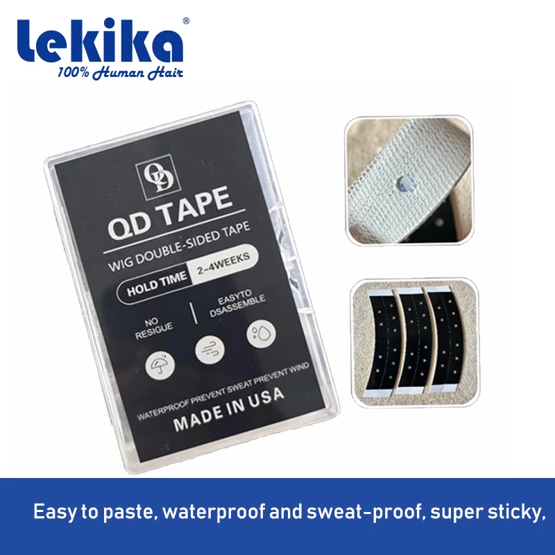 

Black Color Strong Adhesive Tapes 1 box 36 Piece Double Sided Walker Tape Adhesive Hair System For Toupee/Hairpiece/Wigs QD Tape