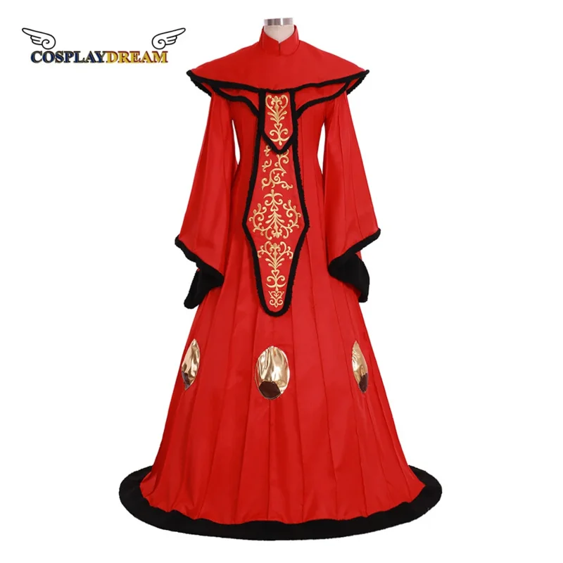 The Phantom Menace Cosplay Queen Padme Amidala dress costume red Halloween Carnival party custom made