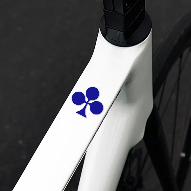 4PCS Multicolor Clover Shape Bike Sticker Set, Waterproof Vinyl Decal for Bicycle Frame Car Laptop Helmet