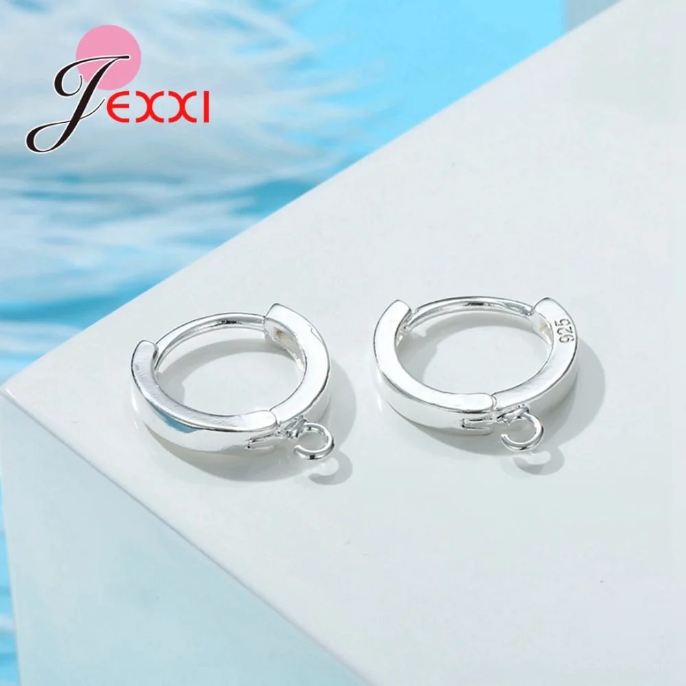 Factory Sale Classic Hoop Earrings Components Fine 925 Sterling Silver Jewelry Jewelry Findings for Jewelry Making