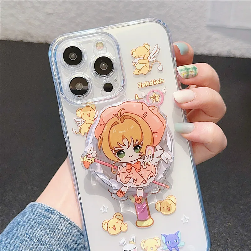 Girl Card Captor Sakura CERBERUS Phone Case For iPhone 15 14 13 12 11 16 Pro Max Plus Magnetic Wireless Charging Magsafe Cover