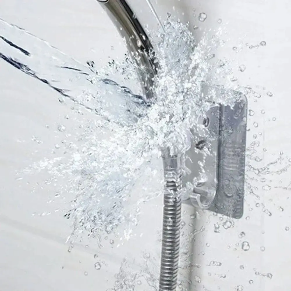 

Strong Adhesive Backing Punch-Free Shower Head Bracket Durable Waterproof Material Handheld Sprayer Holder