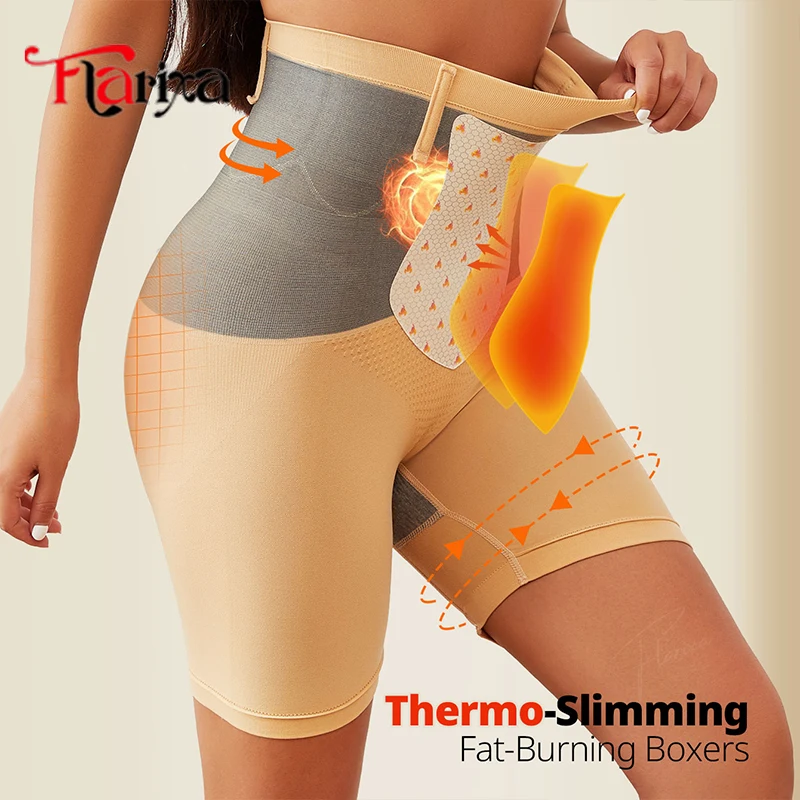 Flarixa Thermal Underwear Panties High Waist Seamless Tummy Control Butt Lifter Body Shaper Underwear Women Thermo Tights Shorts