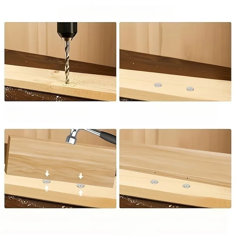 25 pcs 8mm Precision Drill Guides, Compact Portable, suitable for Furniture Assembly, Precision Center Point