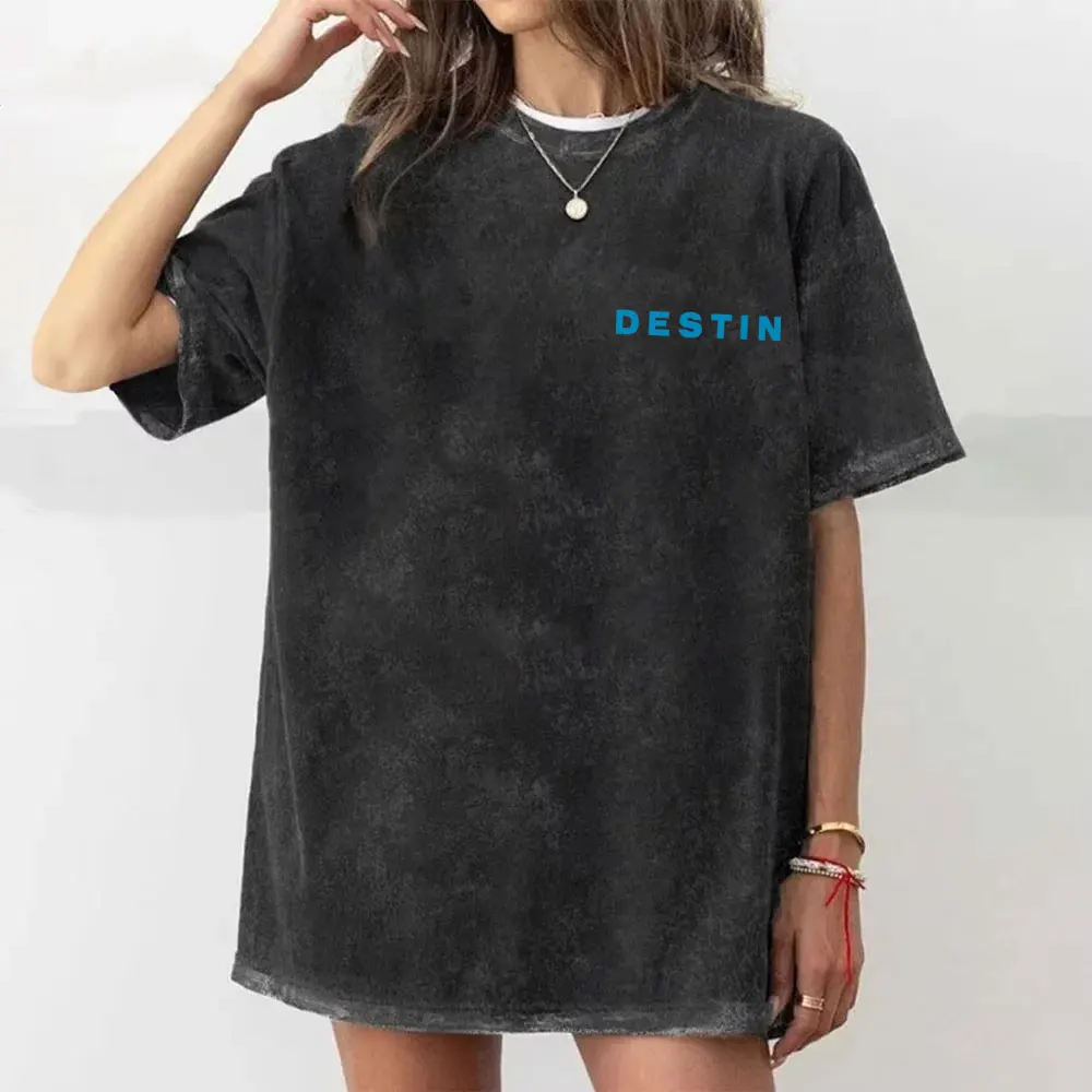 

Washed Vintage Rapper Ninho Destin Album Graphic T-shirt Men Hip Hop Fashion Pop Music T-shirts Male Casual T Shirts Streetwear