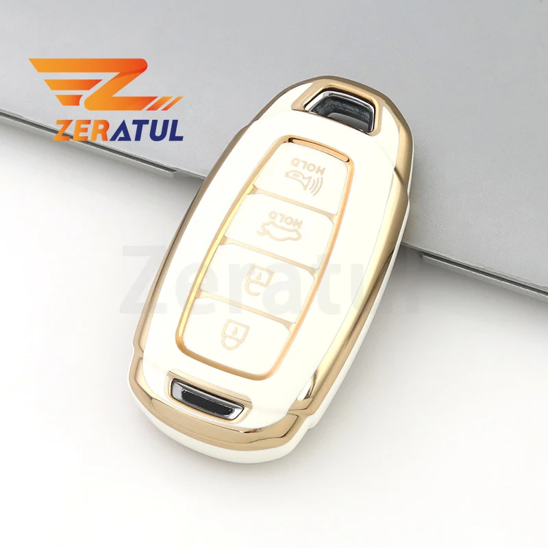 

Чехол для автомобильного ключа из ТПУ с 4 кнопками, брелок для Hyundai I30 Ix35 KONA Encino Solaris Azera Grandeur Ig Accent Santa Fe Palisade