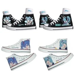 Kawaii Hatsune Miku Canvas Shoes Summer New Miku Thin Shoes Cartoon New High Top/low Top Versatile Men's Shoes Couple Style