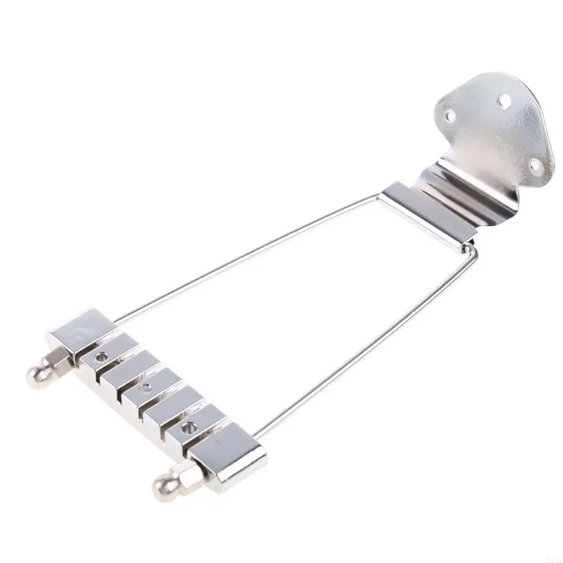 Y51D 6 String Guitar Tailpiece Trapeze Silvery Open Frame For Archtop Guitar