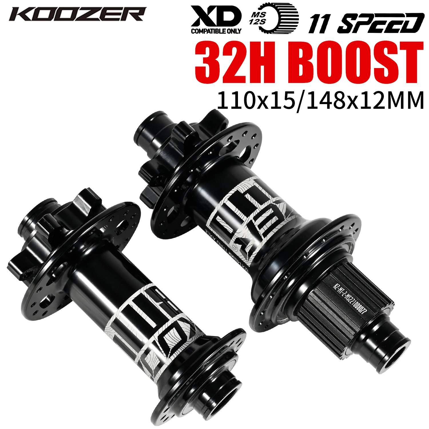 Koozer Boost Hub mbs محاور 6 Pawls 3 الأسنان 4 محامل 15x110 مللي متر 12x148 مللي متر ل MS 12S HG 8 9 10 11 12S Sram XD 12S دراجة محور BM440