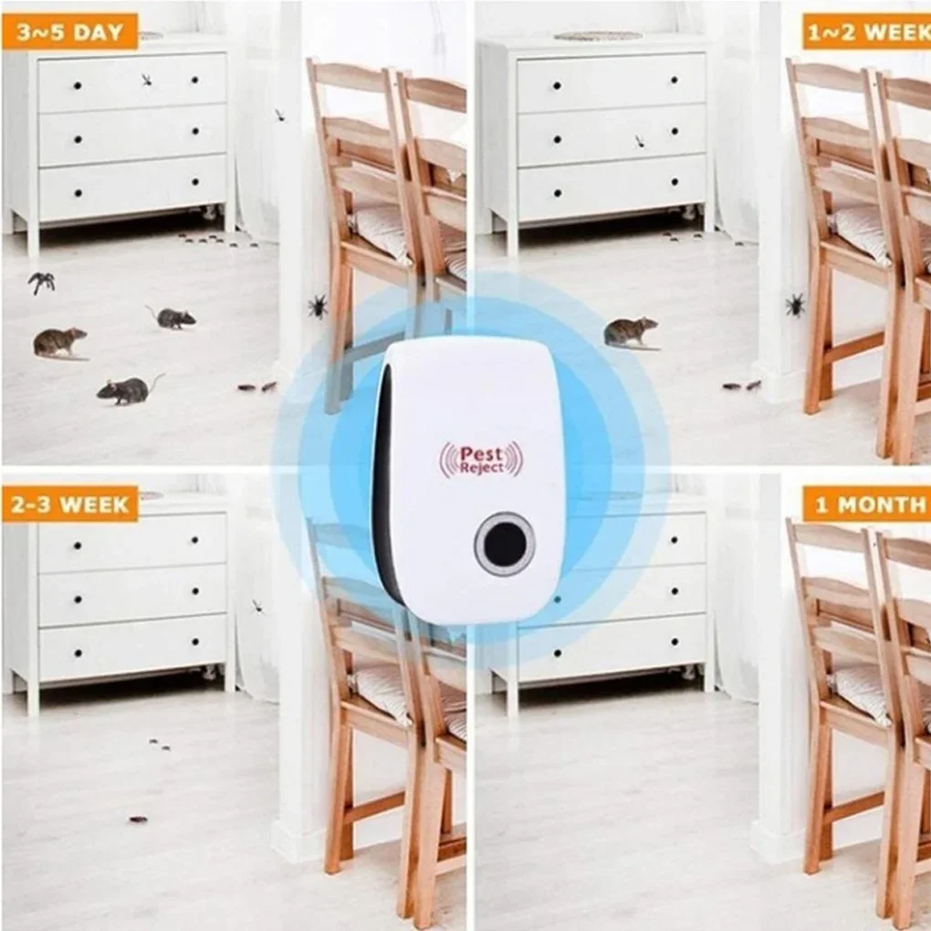 Ultrasonic Pest Repeller Electronic Plug Style Mosquito Killer Non-toxic Pest Control For Insects For House Garages Kitchen