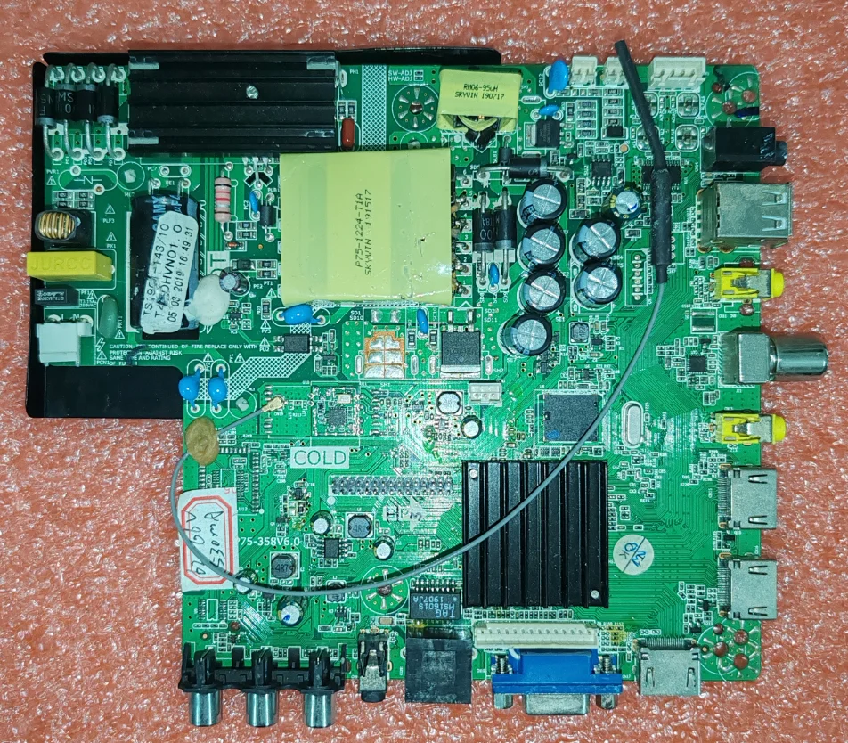 

P75-358V6.0 WiFi network TV motherboard, physical photo, tested for 1920x1080 55--66V 600ma