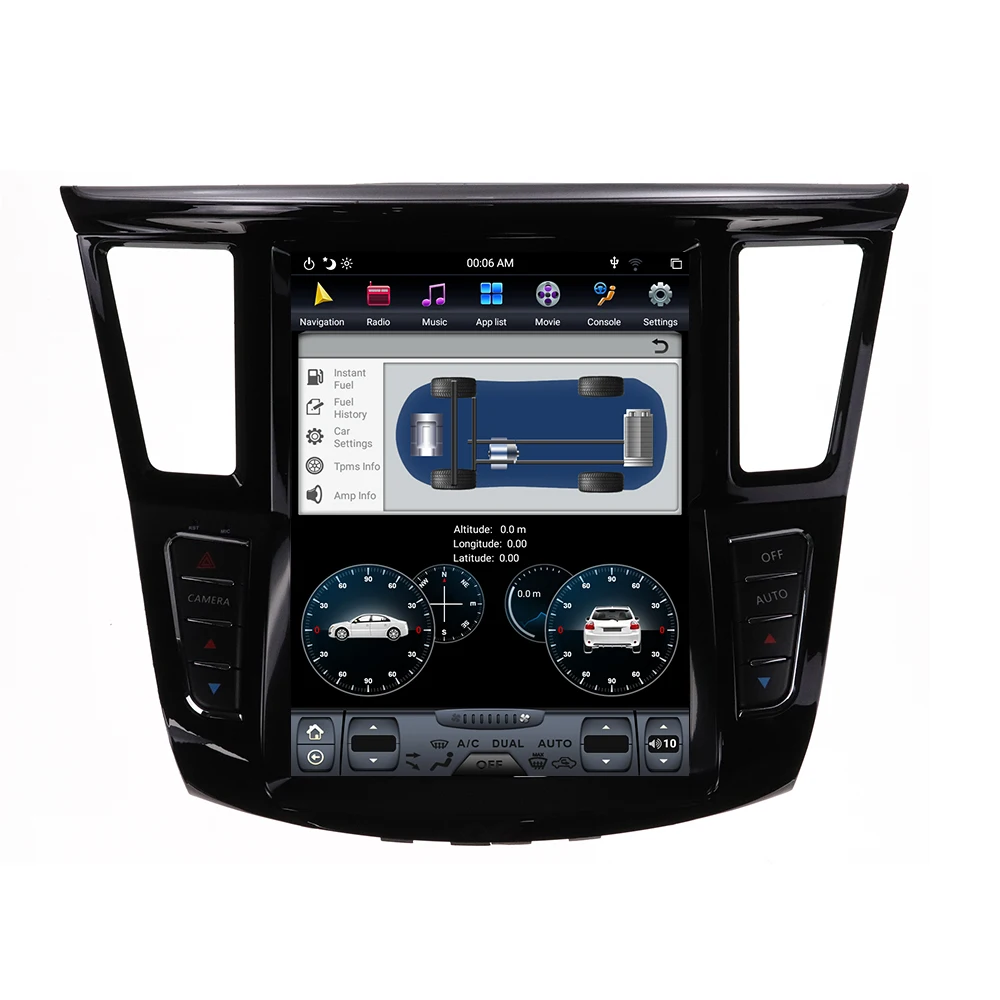 

12,1-дюймовый автомобильный радиоплеер Android 13.0 для Infiniti QX60 JX35 2012 2013-2019, автомобильный GPS Navi, беспроводной головной прибор CarPlay, DSP Stereo