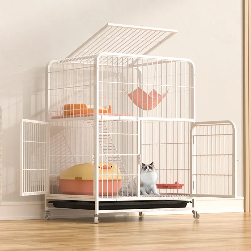 

Cat cage household indoor cat villa with toilet integrated large free space does not occupy an area