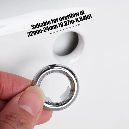 Imagen 2 del producto 1-50 Uds lavabo anillo de desbordamiento grifo fregadero cubierta de desbordamiento hogar cocina baño lavabo embellecedor baño fregadero redondo hueco anillo enchufe