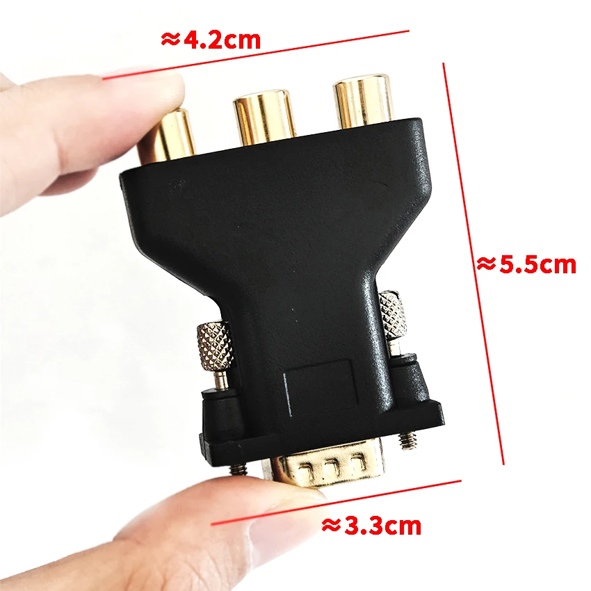 VGA Male To 3 RCA Female Converter VGA To 3RCA  Video Audio Adapter Accessories VGA to Color Difference Connector VGA to 3rca