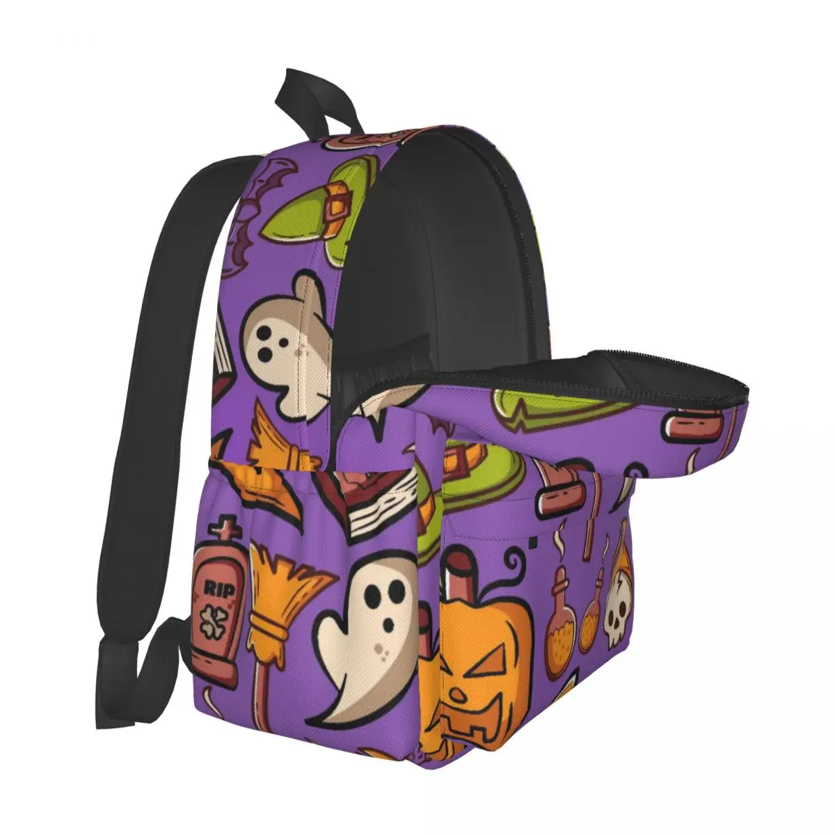 Halloween Pattern Large Capacity Student Backpack Casual Fashion Bookbag Travel Bag