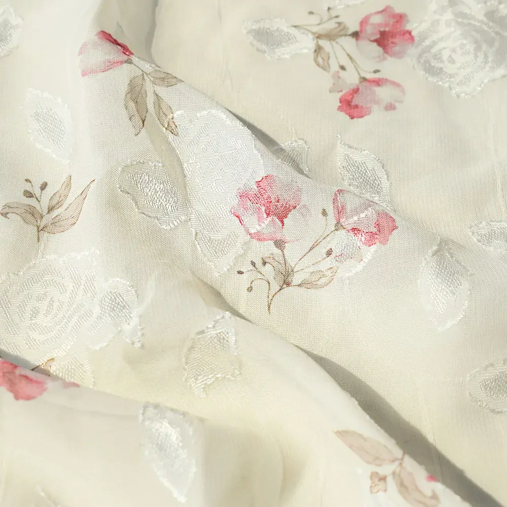 قماش جاكار شبكي من قماش الشيفون والدانتيل 100% بوليستر نسيج شفاف ناعم للملابس