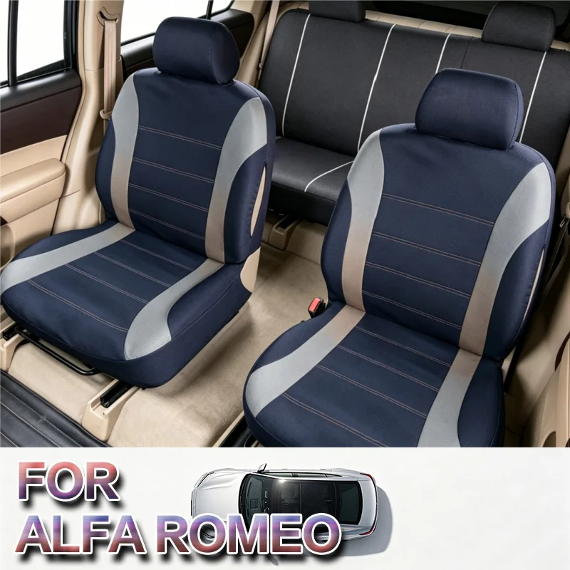 9pcs 5 seats of car seat covers For Alfa Romeo Brand, high elasticity fabric, universal fit suitable for multiple vehicle models