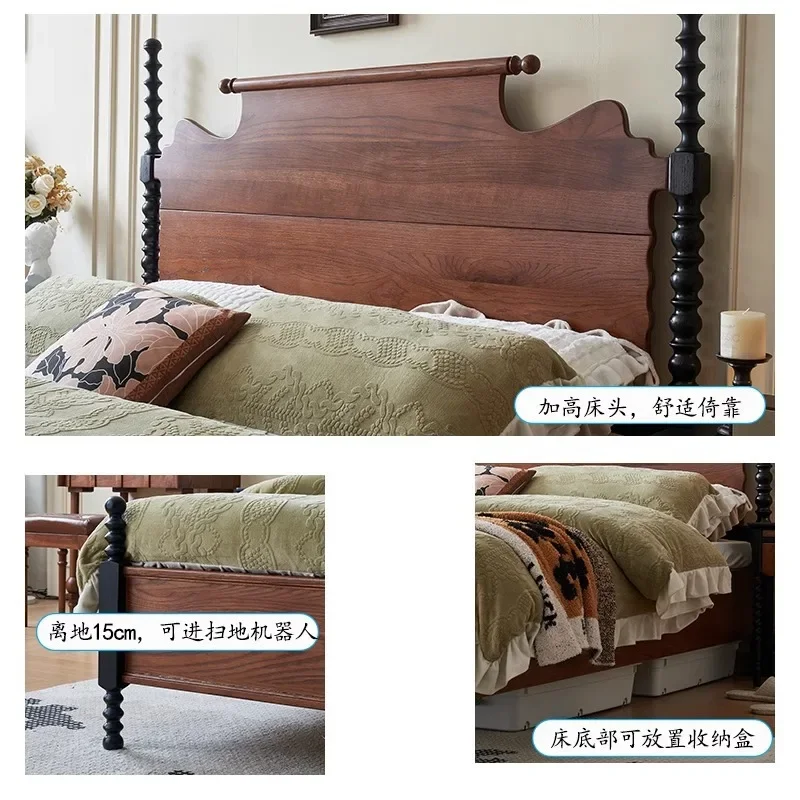 American medieval ash wood small apartment with high feet off the ground