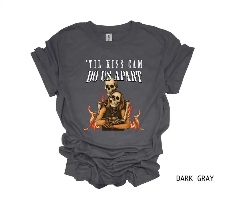 TIL KISS CAM DO US APART Coldplays Concert Shirts Halloween Cotton Shirt Funny Halloween Tee Tops Spooky Season Trendy T-Shirt
