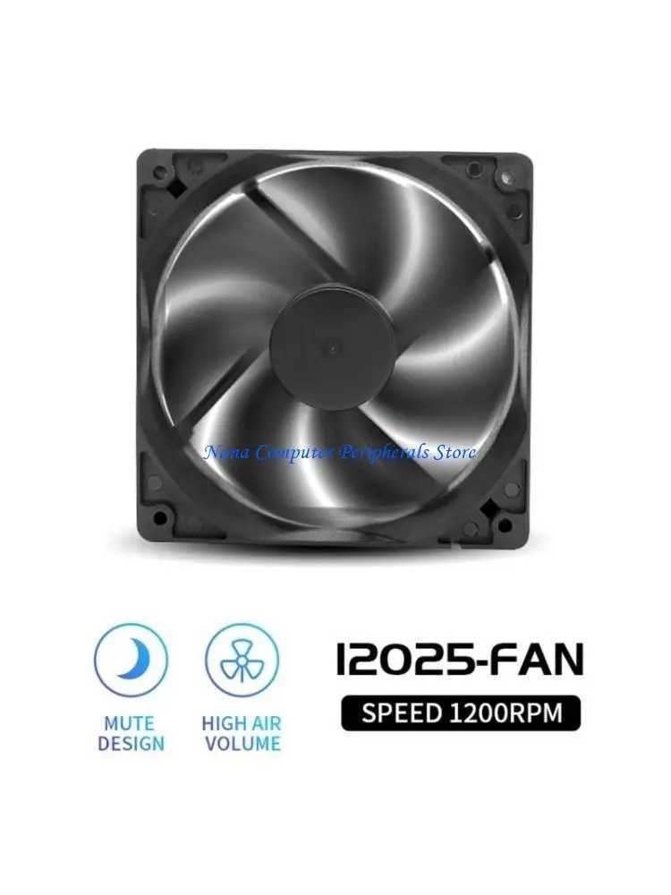F68C 120x120x25mm Fan Brushless Cooling Fan Large 4PIN 3PIN Computer Case Cooler