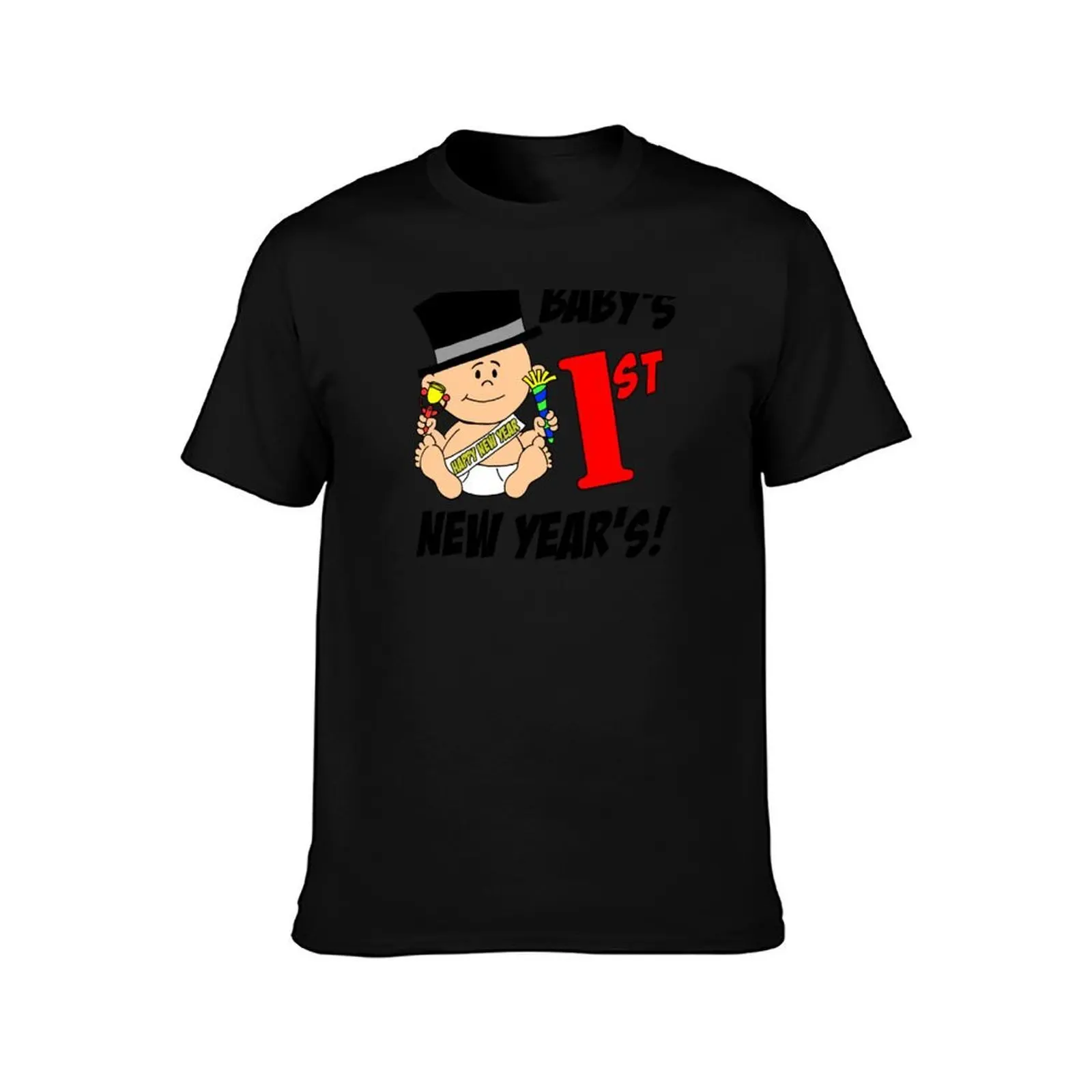 Baby's First New Years Baby Milestone Outfit T-Shirt Work Short Sleeve Cotton Top T-Shirt
