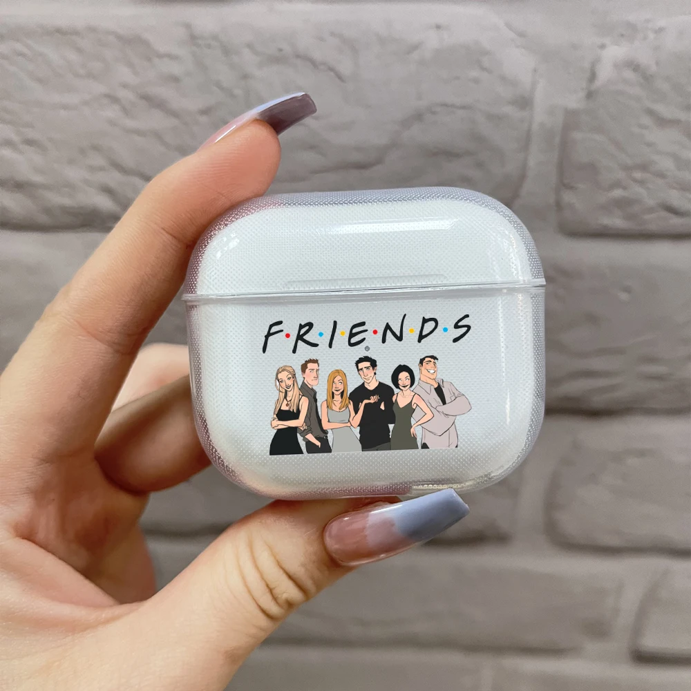 

American sitcom friends Transparent Earphone Case For AirPods 1 2 3 airpod Pro Clear Soft Protective Cover airpods 2 cases cool