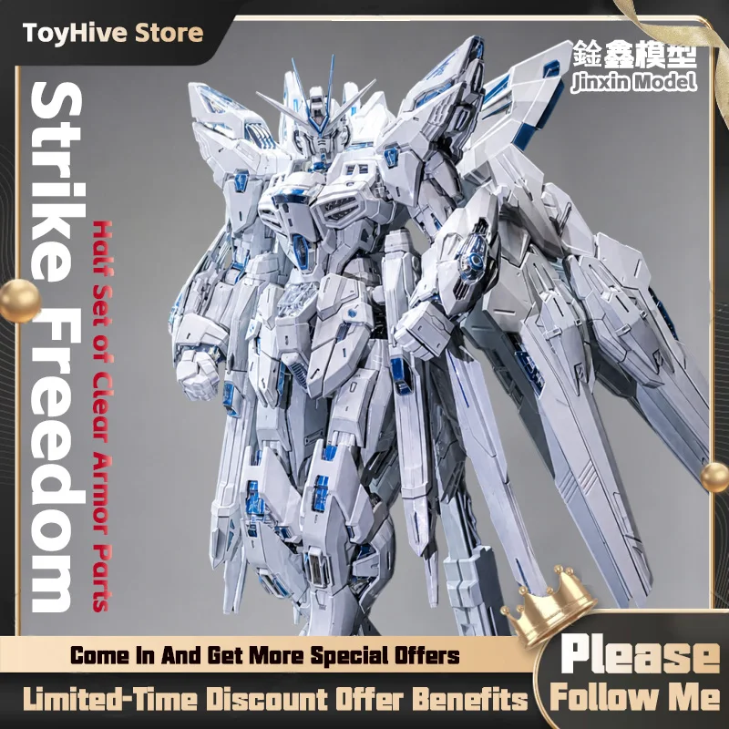 【EN STOCK】WUJIN Modelo MGEX 1/100 Strike Freedom Blanco Crepúsculo con Armadura Semitransparente, Kit de Montaje de Figura, Juguete, Regalo